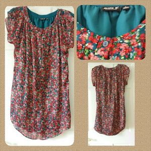 Allen B Multi Colored Floral Dress