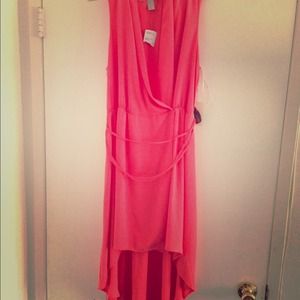 Peach/Pink Wrap Dress