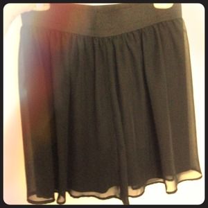 High Waist Banded Chiffon Skirt