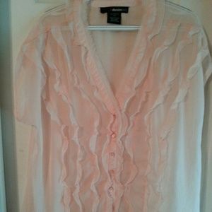 Light pink sheer blouse