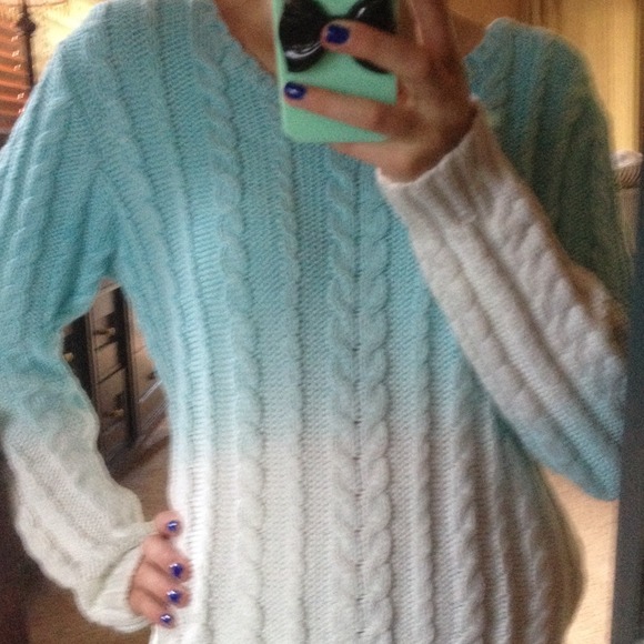 Talbots light blue ombre sweater - Picture 2 of 2