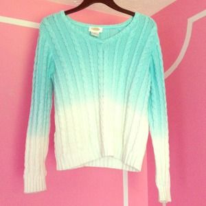 Talbots light blue ombre sweater