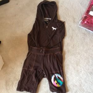 Brown VS Pink Sweat Suit, see other pics