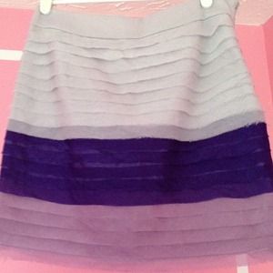 Purple color blocked skirt