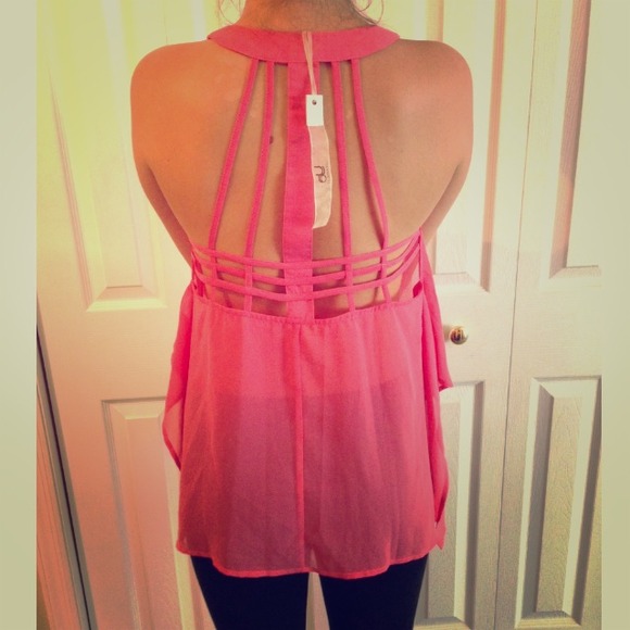 Strapped Back Pink Top
