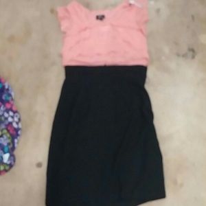 Red and black ruffle dress