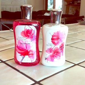 Cherry Blossom shower gel and body lotion combo