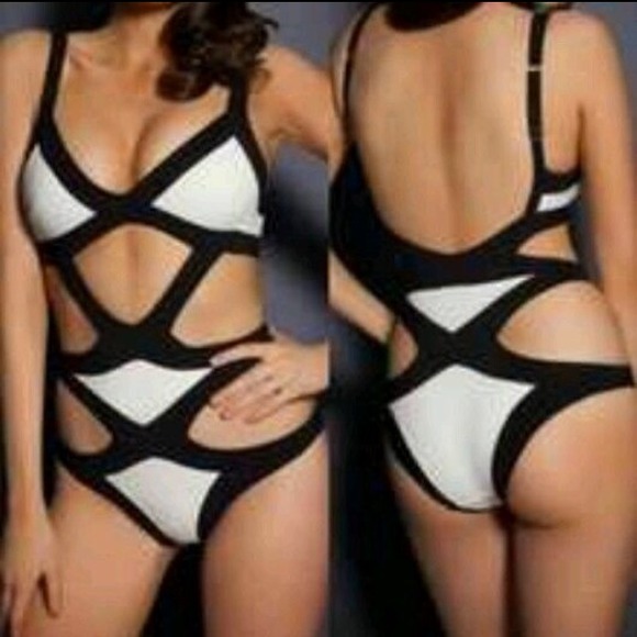 Herve Leger inspired Bandage Swimsuit Monokini S