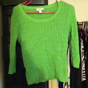 Sweater. Petite. Cable knit.