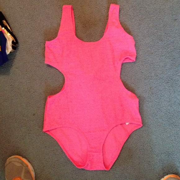 H&M Other - BUNDLED. Hot pink leotard with cutouts.