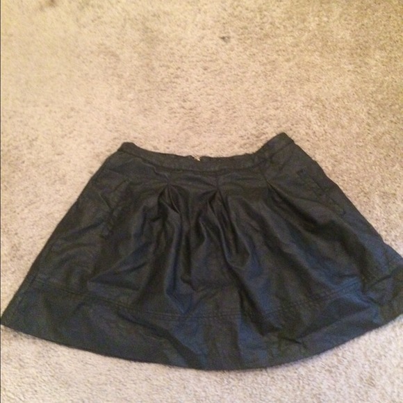 Faux leather skirt