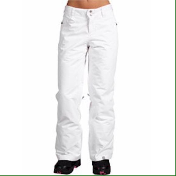 White Roxy Snowboarding Pants