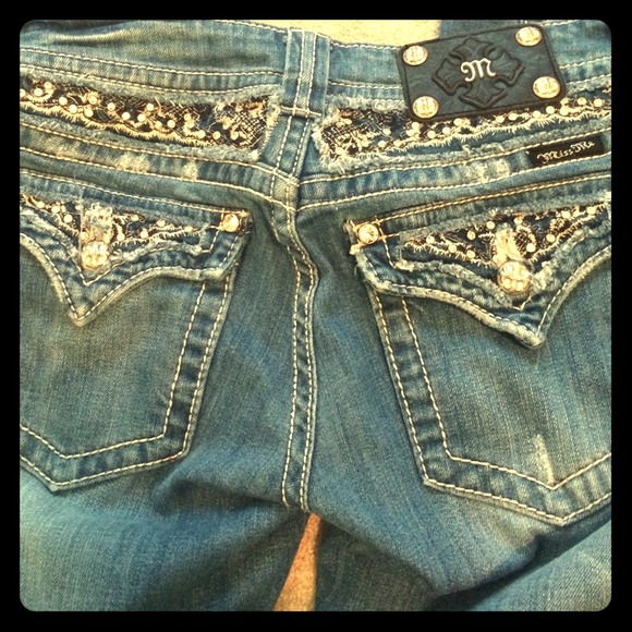 Miss Me Rhinestone Bootcut Jeans