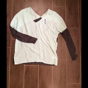 PAC sun teal and gray shirt
