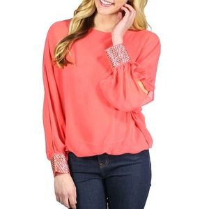 Long Sleeve Coral Top