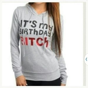 BNWOT Gray Hooded Sweater