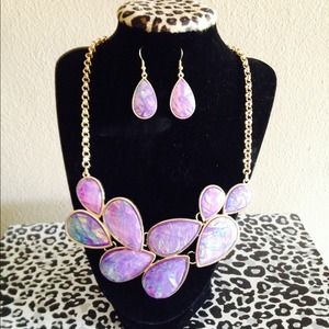 Rainbow Stone Necklace set