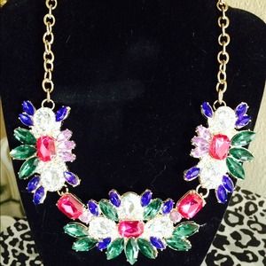 Multi-colored Rhinestone Necklace