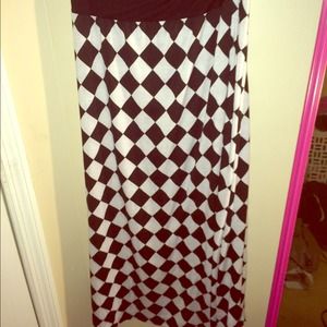 Checkered Maxi Skirt