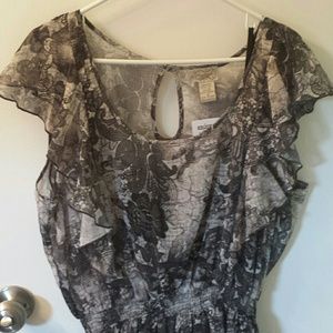 Lace print dress and leopard print dress!