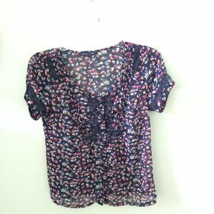Sheer flower shirt