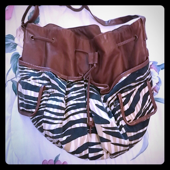 Zebra striped pocketbook