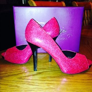 Hot Pink glitter Fergie heels