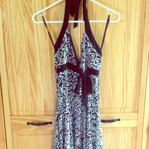 Black and white floral dress