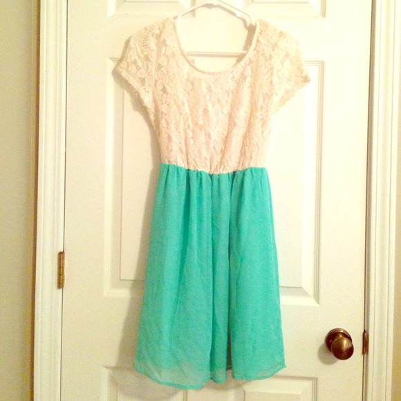 Lace top baby doll dress