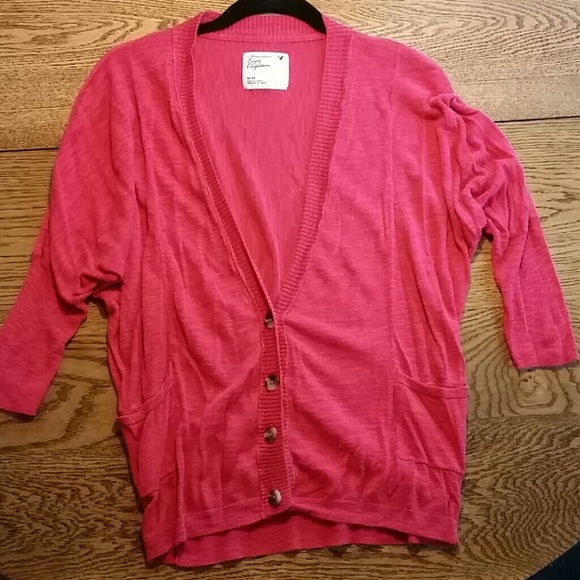 American Eagle Red Cardigan