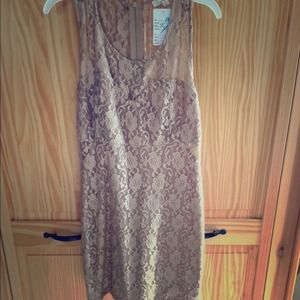 Buff lace dress