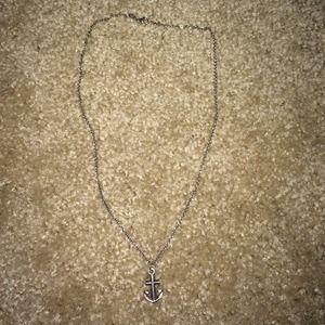 Cross/Anchor silver necklace