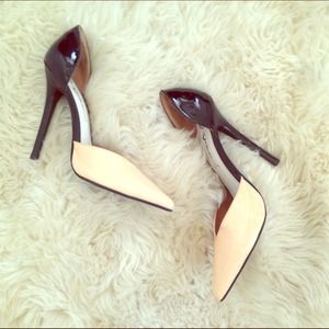 Jeffrey Campbell pointy nude black heels