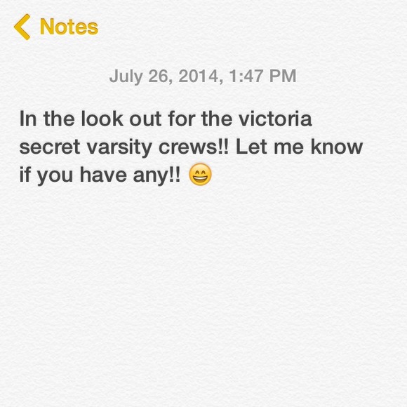 Looking for victoria secret varsity crew!
