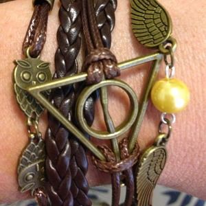 4 dark brown Harry potter bracelets left!