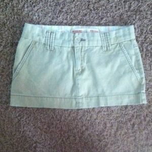 Tan mini skirt