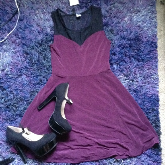 Plum skater dress