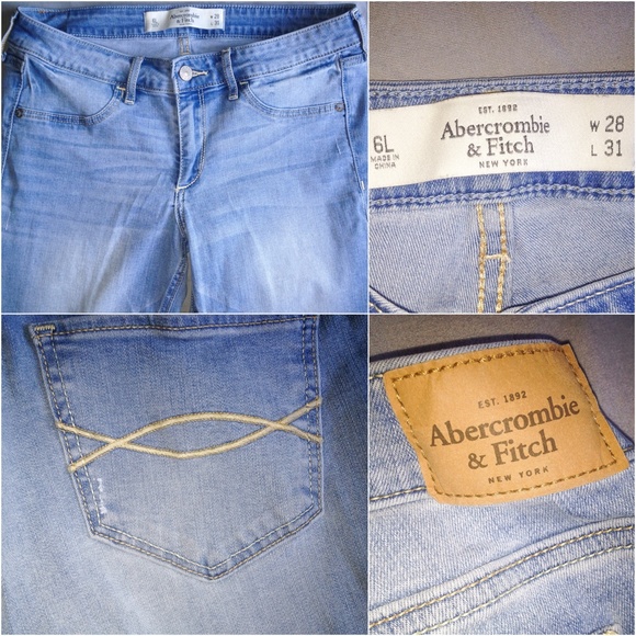 🔰SOLD🔰 {a&f} Light Blue Rinse Skinny Jeggings - Picture 3 of 4