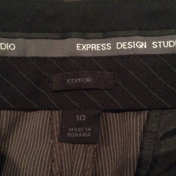 Express editor charcoal pinstripe pants - Picture 4 of 4