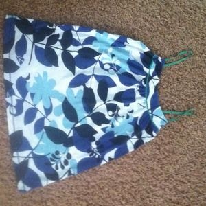 Blue floral spaghetti strap top