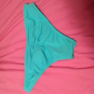 TRADED Teal cheeky bathing suit bottoms