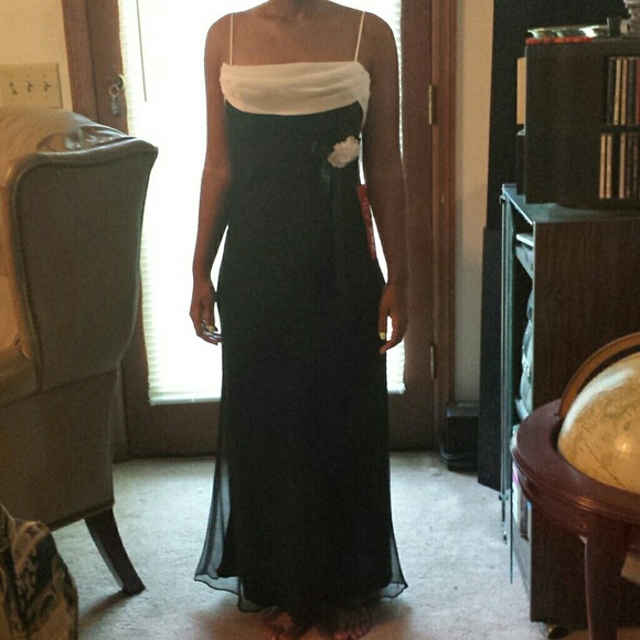 Black and White Evening Gown