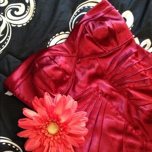 💕 gorgeous red satin trixxi dress - size 9