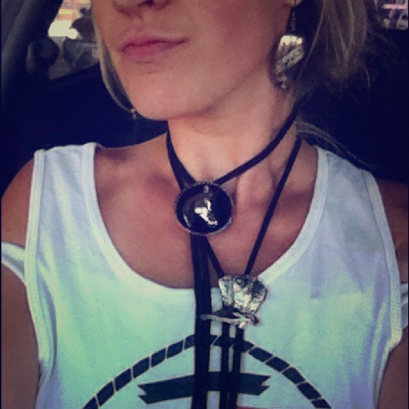 2 bolo ties + Sterling Silver western earrings!