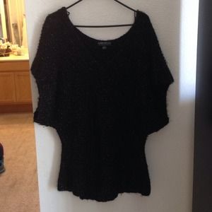 Black knitted sweater top