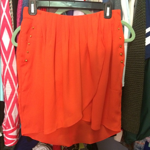 Beautiful orange studded skirt