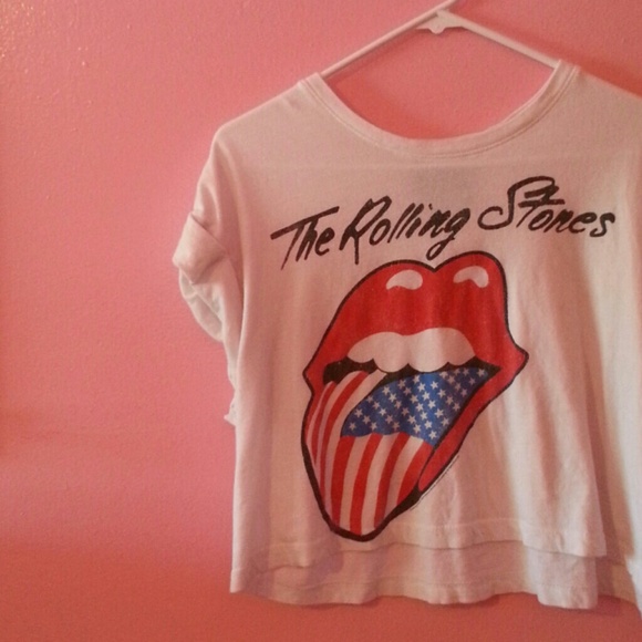 Rolling stone crop top