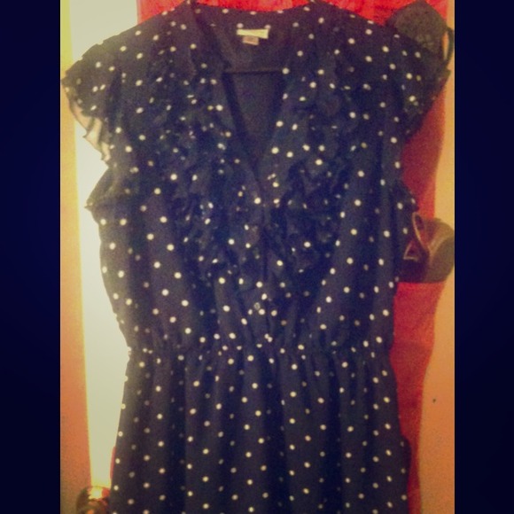 Black Polka Dotted Dress!