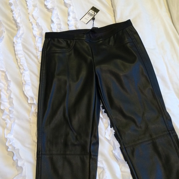 Black "jeans" faux leather