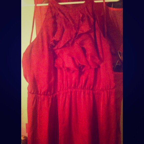 Fushia Ruffled Silk Dress!